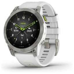 GARMIN Смарт-часы Epix Gen 2 Sapphire, 33.02мм, 1.3", белый/титан [010-02582-21]