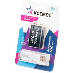 КОСМОС KOCLi9V650mAh1BL черный