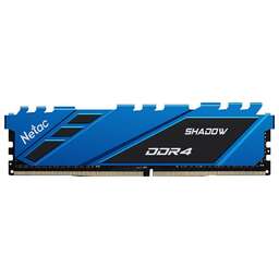 NETAC Модуль памяти DDR4 Shadow 8GB 3200MHz CL16 1.35V / NTSDD4P32SP-08B / Blue / with radiator