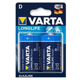 VARTA Батарея Longlife power LR20 BL2 Alkaline D (2шт) блистер