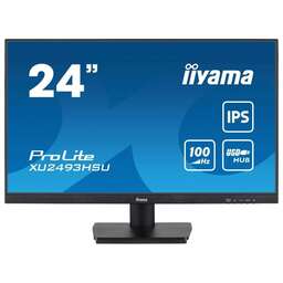 IIYAMA Монитор 23.8" ProLite XU2493HSU-B7 черный IPS LED 16:9 HDMI M/M матовая 300cd 178гр/178гр 1920x1080 100Hz DP FHD USB 3кг