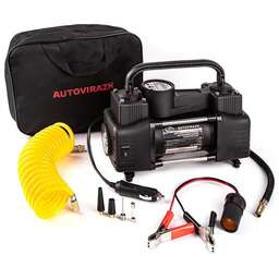 AUTOVIRAZH (AV-010999) двухцилиндровый 95 л/мин с цифровым манометром