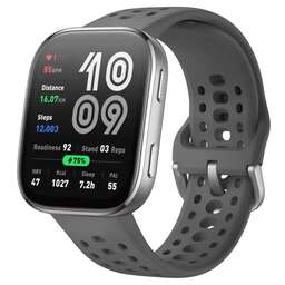AMAZFIT Смарт-часы Bip 6 A2435 1.97" AMOLED корп.угольно-серый рем.серый разм.брасл.:130-195мм (6970100378191)