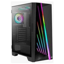 Powercase CMIEB-F4S Корпус Mistral Evo, Tempered Glass, 1x 120mm PWM ARGB fan + Strip 3x non LED fan, чёрный, ATX (CMIEB-F4S)