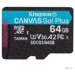 KINGSTON Micro SecureDigital 64Gb Canvas Go Plus UHS-I U3 A2 (170/70 MB/s) SDCG3/64GBSP
