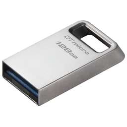 KINGSTON Флешка USB DataTraveler Micro 128ГБ, USB3.2, серебристый [dtmc3g2/128gb]