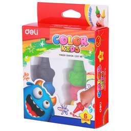 DELI Восковые мелки EC20790 Color Kids 6цв. картон.кор./европод