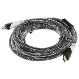 NONAME Кабель аудио-видео HDMI (m)/HDMI (m) 5м. феррит.кольца позолоч.конт. серый