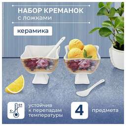 ROSENBERG R-060157 Набор креманок с ложками