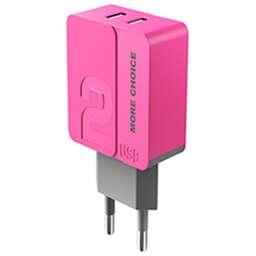 MORE CHOICE (4627151191898) NC46i СЗУ 2USB 2.4A для Apple 8-pin - 1м Pink