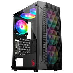 BLOODY Корпус ATX BD-CC107F, Midi-Tower, без БП, черный [bd-cc107f-bk]