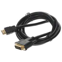 BURO Кабель аудио-видео HDMI (m)/DVI-D (Dual Link) (m) 1.8м. позолоч.конт. черный (BHP RET HDMI_DVI18)