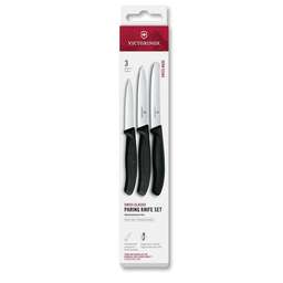 VICTORINOX Набор ножей кухон. Swiss Classic 6.7113.34 для овощей компл.:3предм. черный европодвес