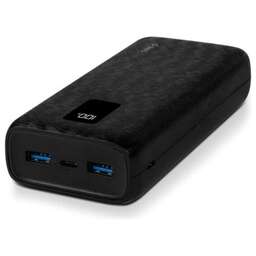 TTEC Внешний аккумулятор PowerSlim Trio LCD 20000mAh PD 22,5W Powerbank with Trio Cable. Цвет: черный