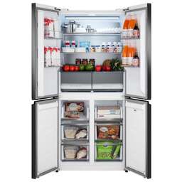 WEISSGAUFF Холодильник WCD 450 White Rock Glass NoFrost Inverter 3-хкамерн. белый инвертер (433164)