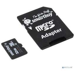 SMART BUY Micro SecureDigital 32Gb SB32GBSDCL10-01 {Micro SDHC Class 10, SD adapter}