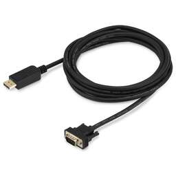 BURO Кабель аудио-видео 1.1v, DisplayPort (m) - VGA (m) , 3м, GOLD, черный [bhp dpp_vga-3]