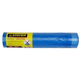 Stayer 60 л, 20 шт, синие, особопрочные, с завязками, мусорные мешки (39155-60)