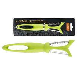 MALLONY Овощечистка SEMPLICE, р-р 18*4,3*2,4 см, с двумя вертикальными лезвиями, пластиковой ручкой