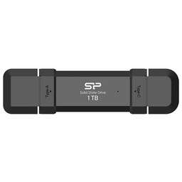 SILICON POWER Накопитель SSD USB-C 1TB SP001TBUC3S72V1K DS72 1.8" черный USB-A