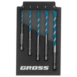 GROSS Multipurpose PRO, 6-гр. хвостовик, 4-10мм, 5шт 706017