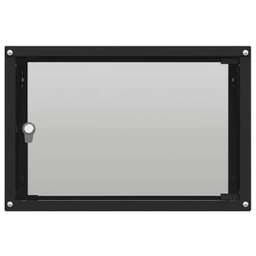 NTSS Шкаф коммутационный ( -W6U6060GS-BL) настенный 6U 570x600мм пер.дв.стекл 60кг черный 500мм 18.8кг 220град. 370мм IP20 сталь