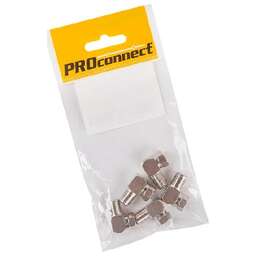 PROCONNECT (05-4203-4-9) ПЕРЕХОДНИК АНТЕННЫЙ, (ШТЕКЕР F - ГНЕЗДО F), УГЛОВОЙ, (5ШТ.) (ПАКЕТ)