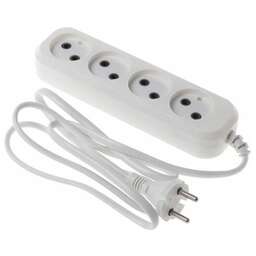 BURO BU-PSL4.5/W 5м (4 розетки) белый (пакет ПЭ)