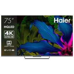 HAIER 75" Телевизор Smart TV S6 HQLED, 4K Ultra HD, серый, СМАРТ ТВ, Android TV