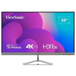VIEWSONIC Монитор 31.5" VX3276-4K-MHD-2 серебристый VA LED 16:9 HDMI M/M матовая 350cd 178гр/178гр 3840x2160 60Hz DP 4K 6.9кг