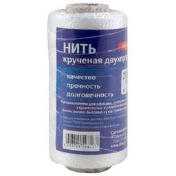 РОССИЯ нить крученая, двухпрядная полипропиленовая, d= 1,3мм, l=200м.на втулке (82288)