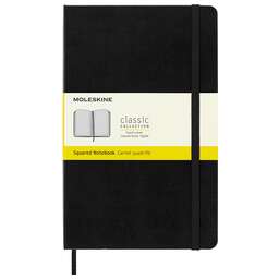 MOLESKINE Блокнот CLASSIC QP061 Large 130х210мм 240стр. клетка твердая обложка черный