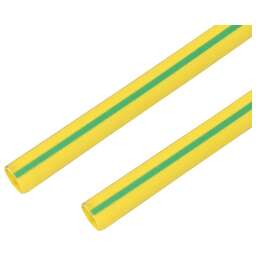 REXANT Трубка термоусаживаемая ТУТ нг 50,0/25,0мм, желто-зеленая, упаковка 10 шт. по 1м