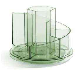 DELI Органайзер настольный 8943GREEN 150x150x114мм зеленый пластик