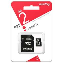 SMARTBUY (SB2GBSD-01) MicroSD 2GB+адаптер