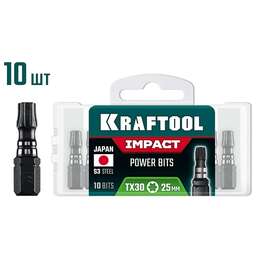 KRAFTOOL Impact TX 30, 25 мм, 10 шт, ударные биты (26195-30-25-S10)