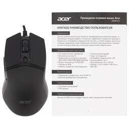 ACER Мышь OMW121 черный оптическая 6400dpi USB 6but (ZL.MCEEE.00U)
