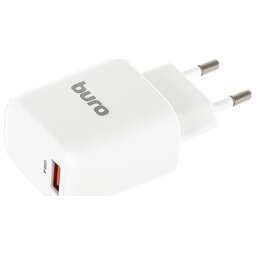 BURO Сетевое зар./устр. BUWG1 18W 3A (QC) USB-A универсальное белый (BUWG18P100WH)