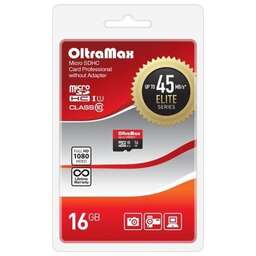 OLTRAMAX 16GB microSDHC Class 10 UHS-1 Elite [OM016GCSDHC10UHS-1-ElU1 w]