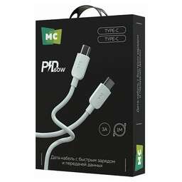MORE CHOICE (4620202554710) K85aa USB 3.0A PD 60W для Type-C Type-C - 1 м , белый
