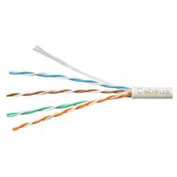 CABEUS Кабель информационный UTP-4P-Cat.5e-SOLID-LSZH-GY-LIGHT-100 кат.5E U/UTP 4 пары LSZH внутренний 100м серый