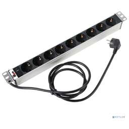 ЦМО REM Блок розеток Rem-16 с инд., 9 Shuko, 16A, алюм., 19", шнур 1,8 м., (R-16-9S-I-440-1.8)