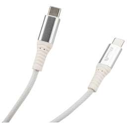 ELTRONIC Кабель Type-C to Type-C 2.0м ( 1-39) 3.0A/60W TPE оплетка (белый) в пакете