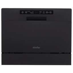 SIMFER Посудомоечная машина DBB6602, компактная, настольная, 55см, загрузка 6 комплектов, черный
