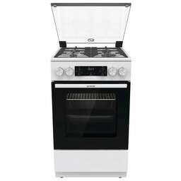 GORENJE Газовая плита GGI5C23WF, газовая духовка, стеклянная крышка, чугун, белый