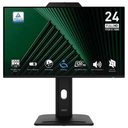 MSI Монитор 23,8" PRO MP242PMG, 16:9, IPS, FHD, 4ms, 300cd, 120Hz, VGA, HDMI, DP, USB, SPK, CAM, HAS
