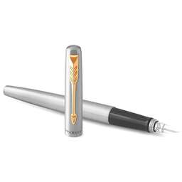 PARKER Ручка перьевая Jotter Core F691 Stainless Steel GT коробка подарочная [2030948]