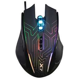 A4TECH Мышь проводная X87, игровая, оптическая, USB, 2400dpi, черный [x87 (maze)]