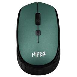 HIPER Мышь беспроводная HOMW-084 /1000-1600 dpi/оптический/4 кнопки/Soft-touch покрытие/USB-приемник/2,4 ГГц/батарея 1хАА/темно-зеленый (HOMW-084)