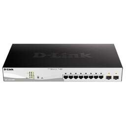 D-LINK Коммутатор DGS-1210-10MP/FL2A 10 портов (8x 1Gbs PoE, 2x 1Gbs SFP, настраиваемый L2) (DGS-1210-10MP/FL2A)